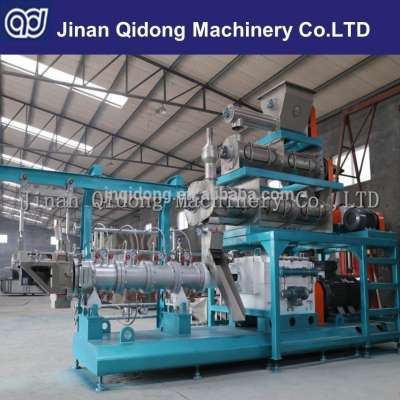 Jinan Qidong new model twin screw extruder for dog food, fish feed